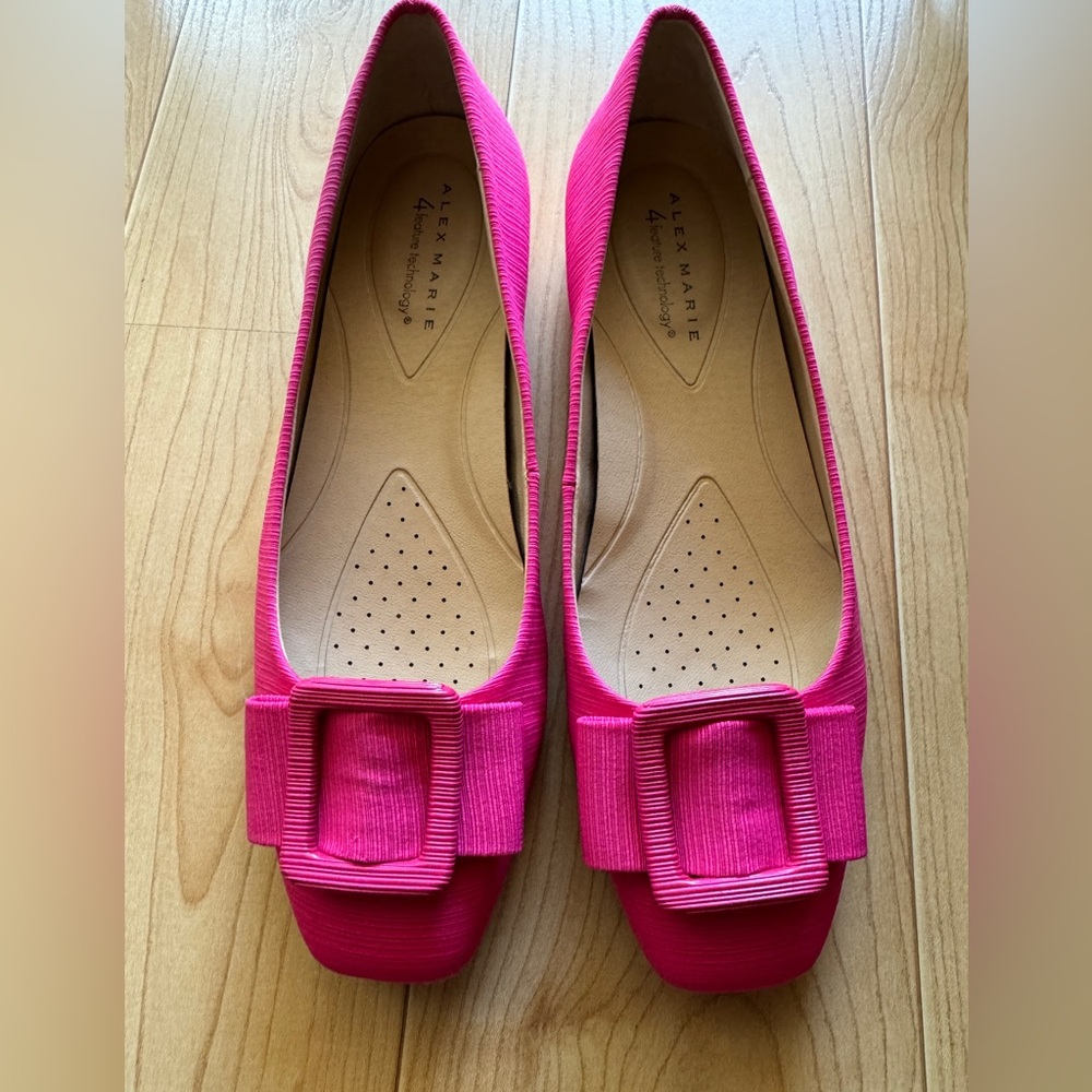 Alex Marie Pink Flats with Bow Detail